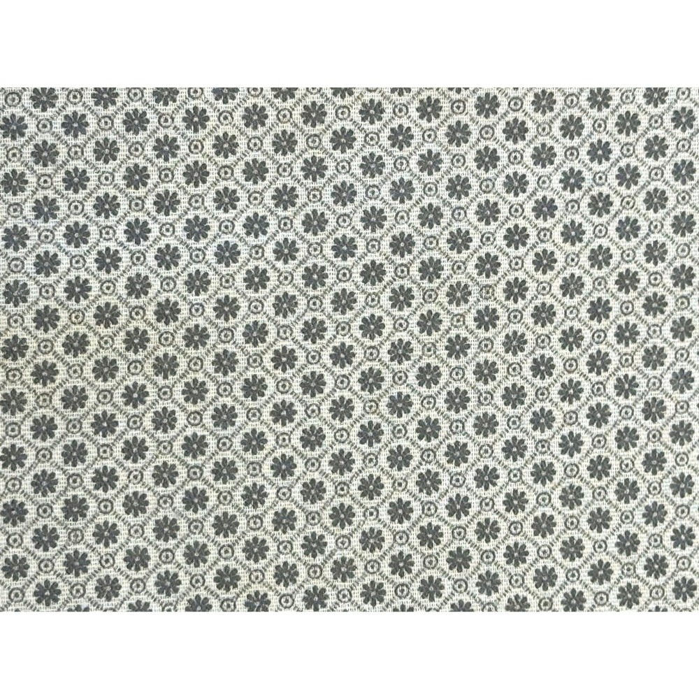 Vintage 40s 50s Green White Ditsy Floral Cotton Fabric Remnant 28x45" Quilting